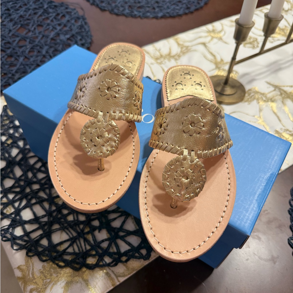 Brand New Jack Rogers Platinum Sandals